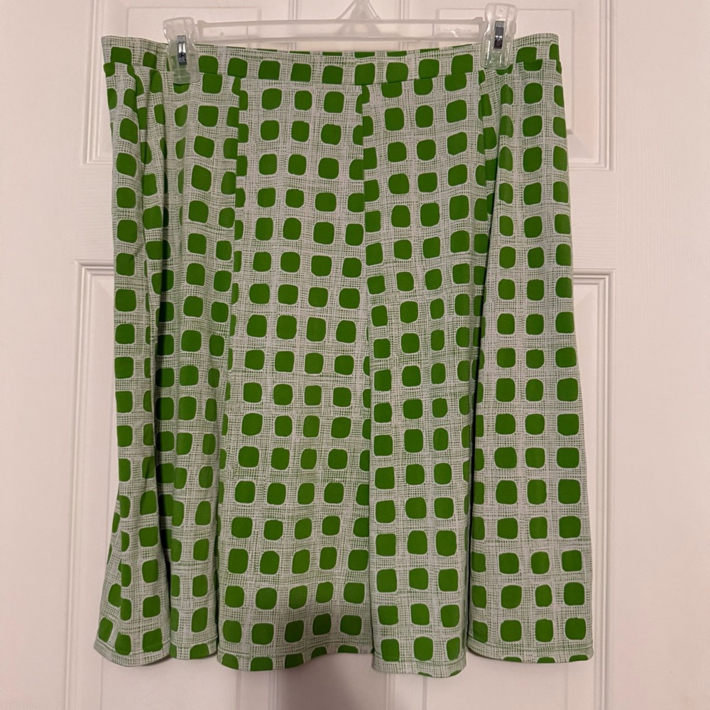 George Green Squares A-Line Midi Skirt - Picture 3 of 8